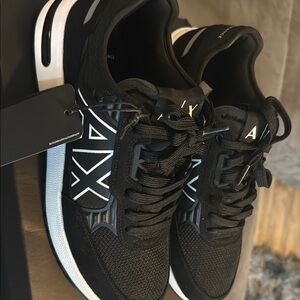 Armani Exchange Men's Black Sneakers